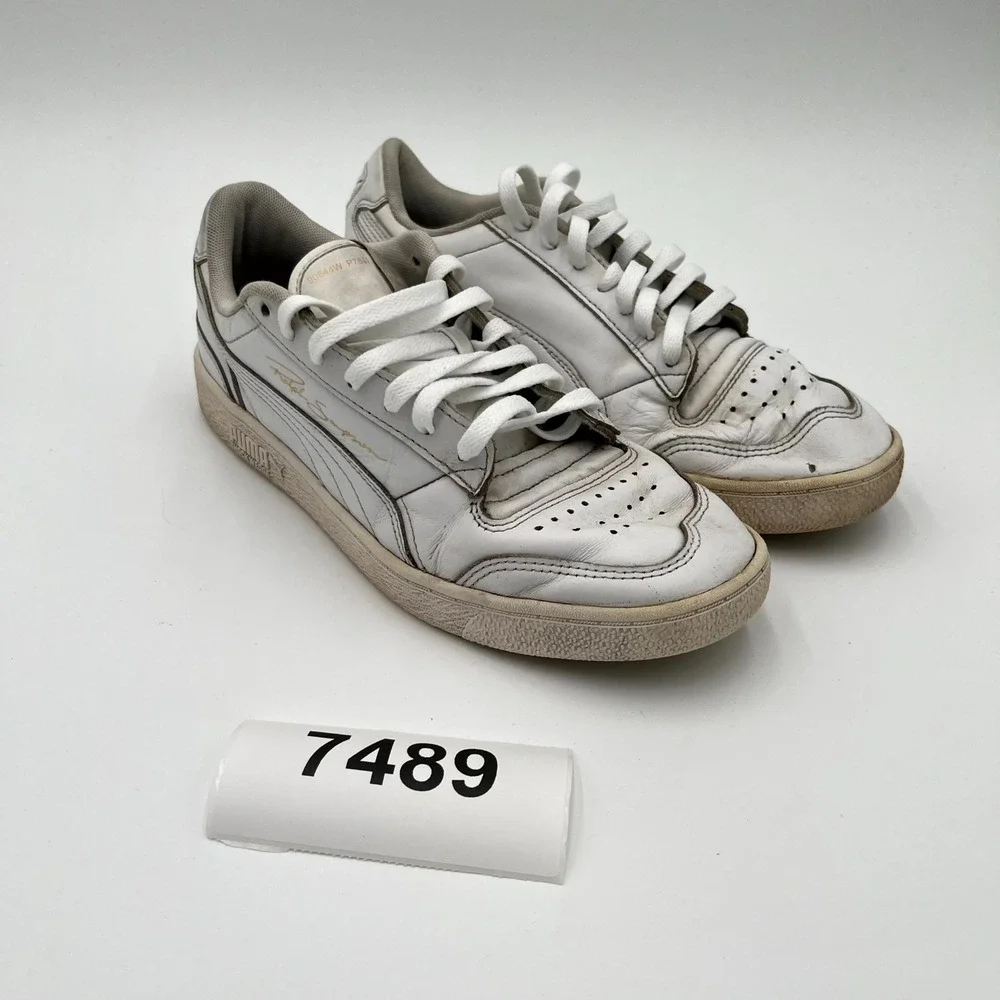 Puma Ralph Sampson‎ Low 370846-08 Mens 8.5 Sneaker White Leather Lace Up Shoes